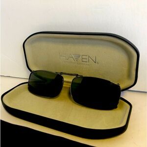 Haven Fits Over Sunglasses Clip on Sunglasses with Black case
